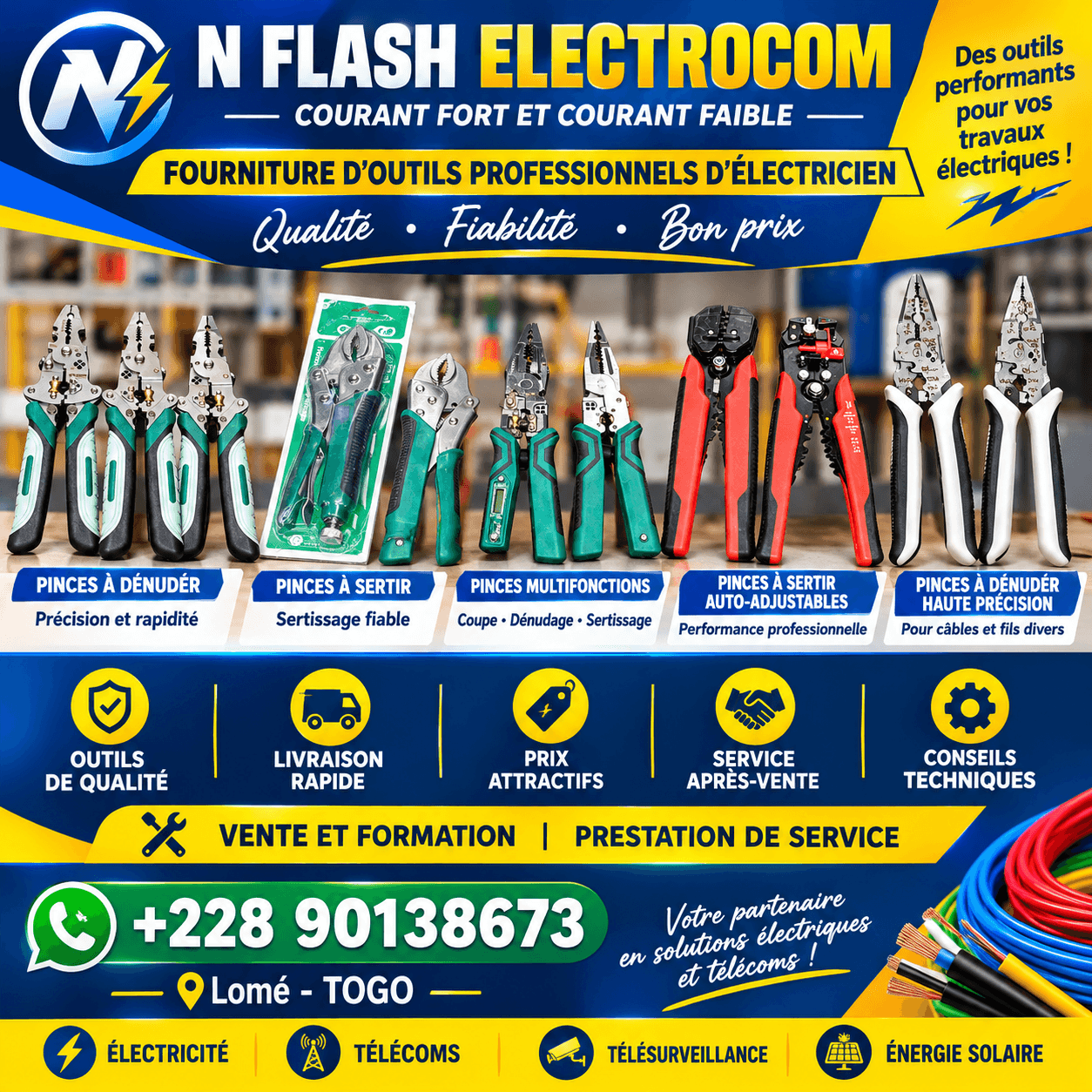 OUTILS D'ELECTRICIEN